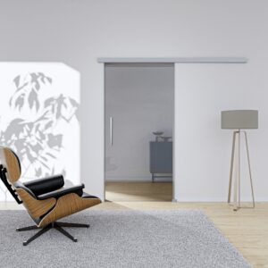 Glasschiebetür Klarglas SoftClose Komplettset